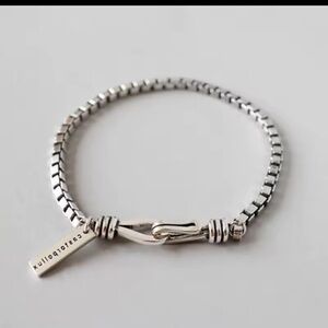 9.25 Sterling Silver Bracelet with Hook Clasp